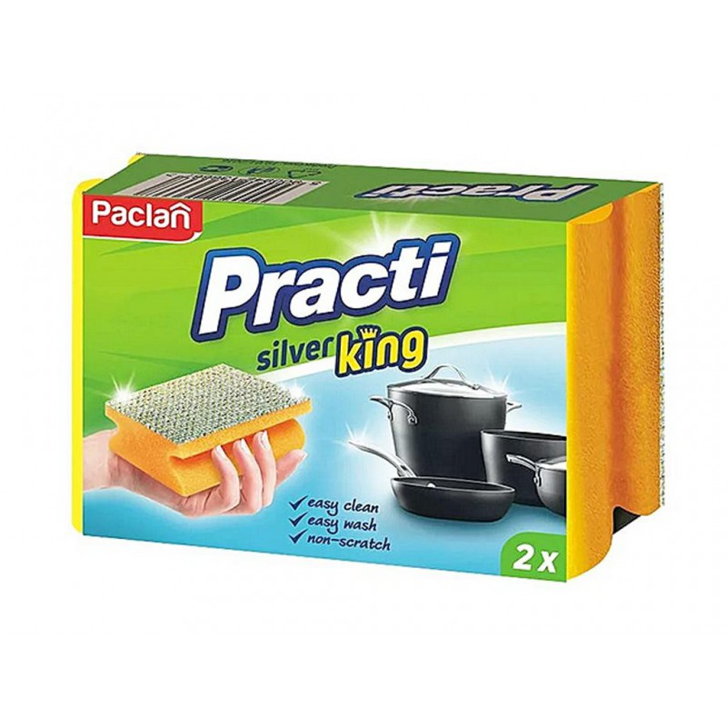 Paclan Practi silver king mosogatószivacs 2db / csomag