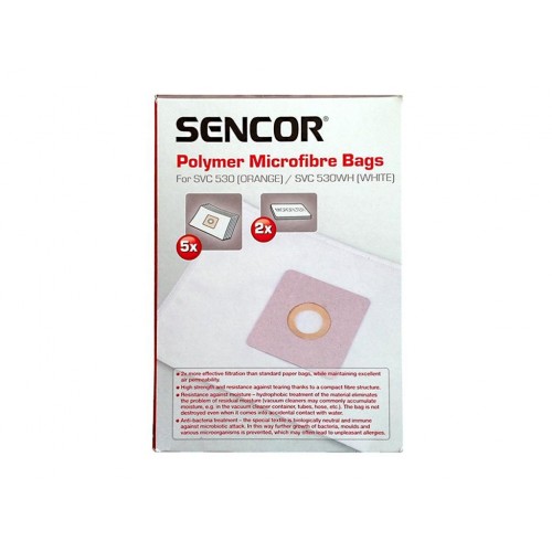 Sencor SVC 530 ORANGE| SVC 530WH WHITE mikroszálas porzsák